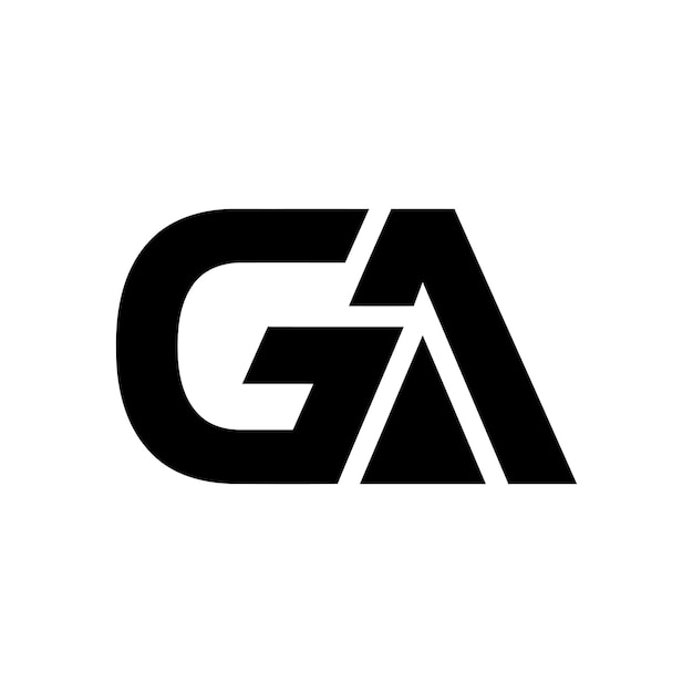Vector de plantillas iniciales de diseño de logotipo de GA