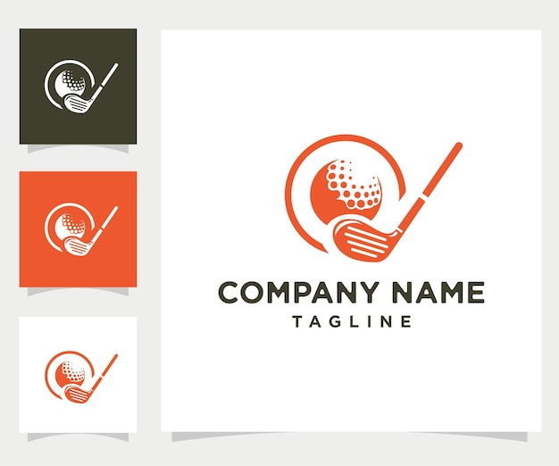 Vector de plantillas de logotipo de golf