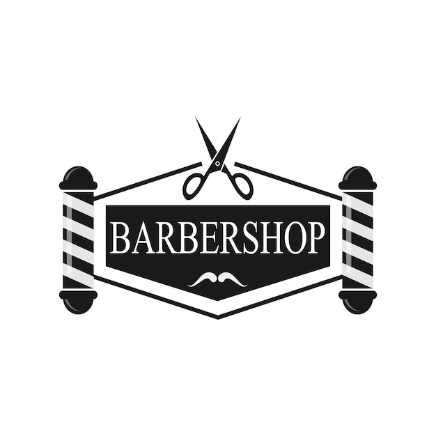 Vector de plantillas de logotipos de barberías