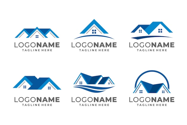 Vector de plantillas de logotipos inmobiliarios