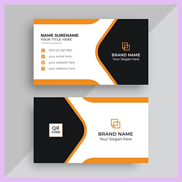 Vector de plantillas de tarjetas de visita modernas y coloridas