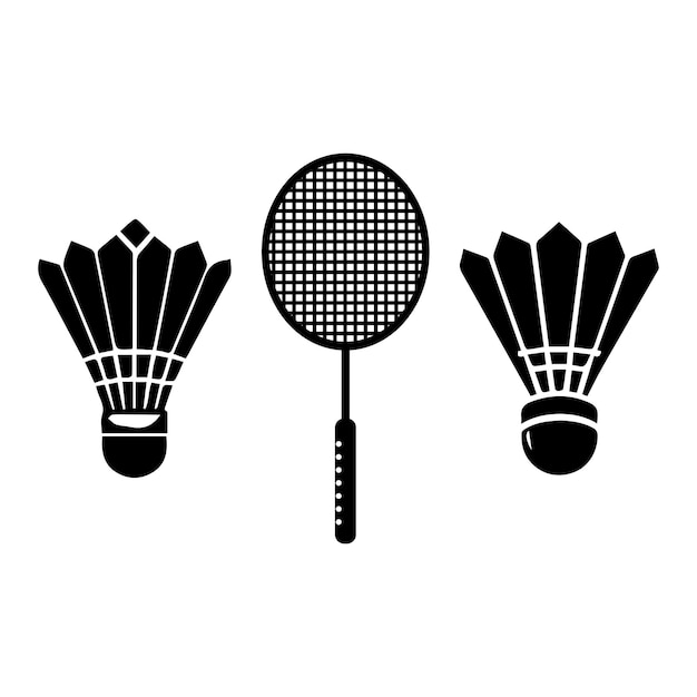 Vector de plumas de pájaros para el deporte de bádminton