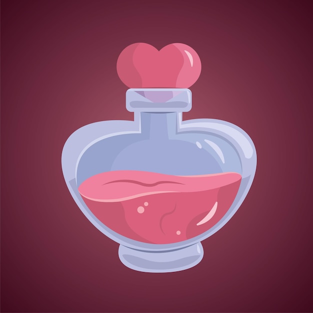 Vector de poción de frasco mágico de color aislado