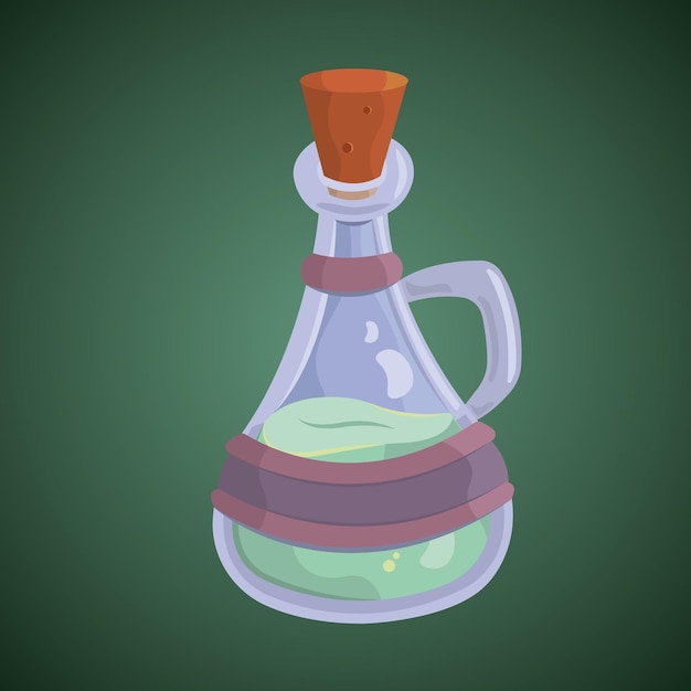 Vector de poción de frasco mágico de color aislado