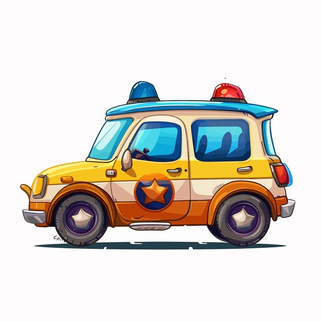 Vector_police_carfunny_transportation_for_kids (vector_policía_coche_divertido_transporte_para_niños)