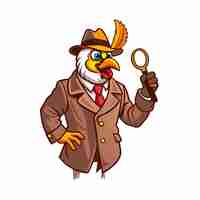 Vector vector de pollo detective