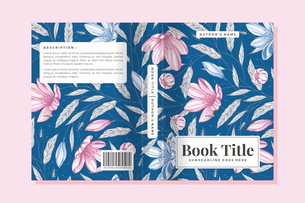 Vector de portada de libro floral 19