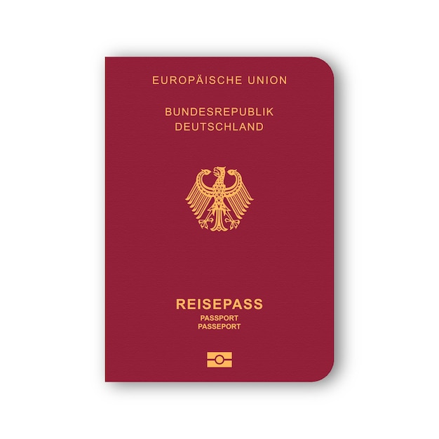 Vector de la portada del pasaporte de Alemania