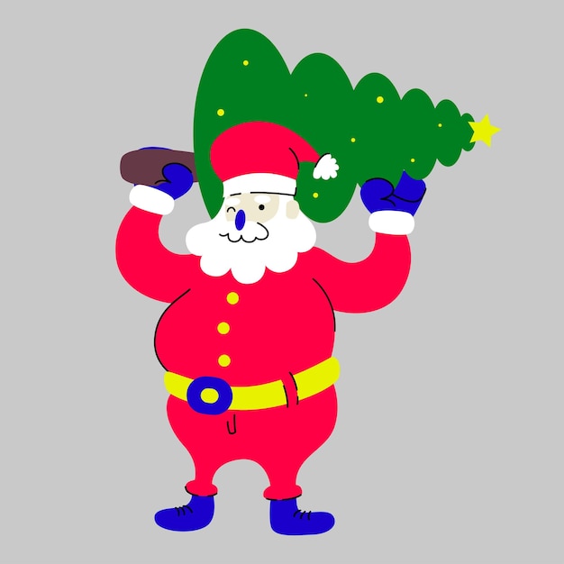 vector de pose de personaje de santa claus