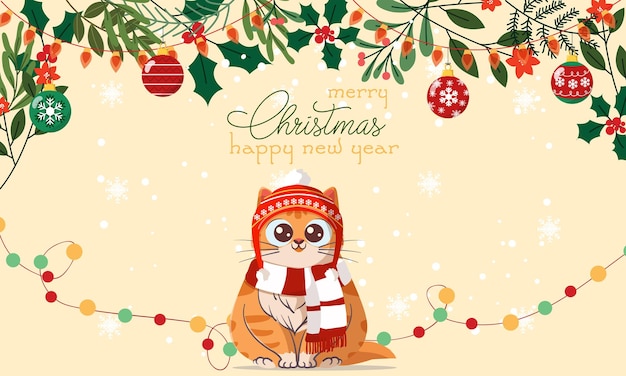 Vector de postal de Navidad