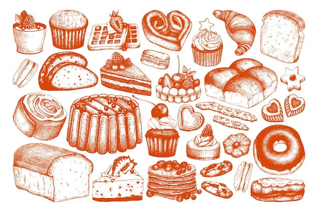 Vector de postre impreso