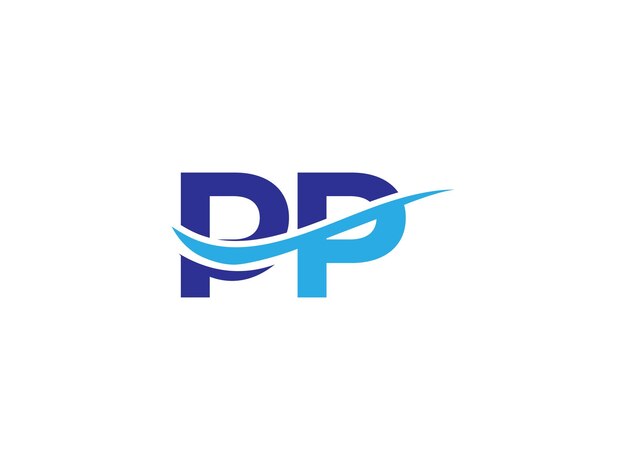 vector PP con logo del océano