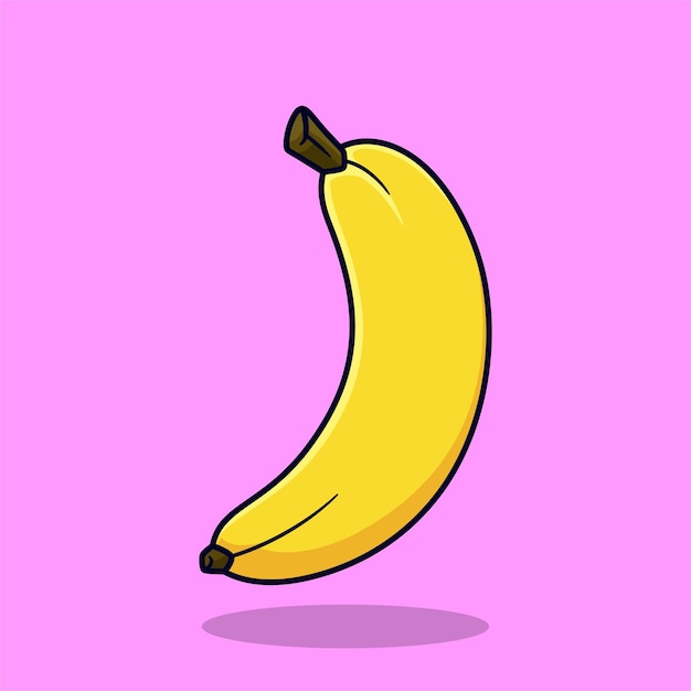 Un vector premium aislado de plátano de dibujos animados