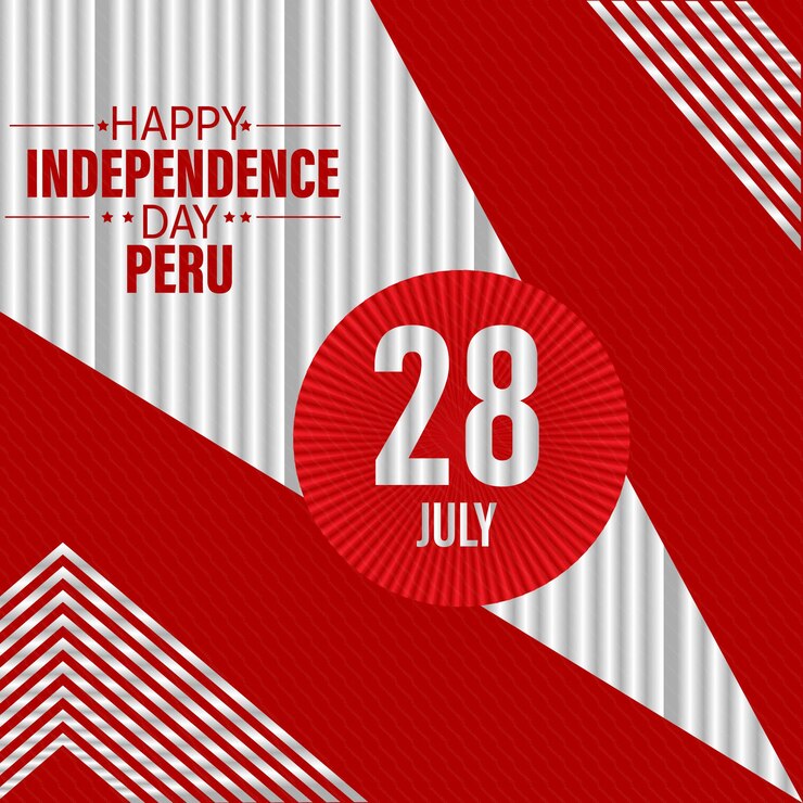 Vector vector premium del día de la independencia de perú