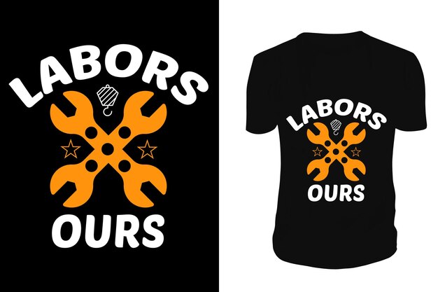 Vector premium de diseño de camiseta del día del trabajo
