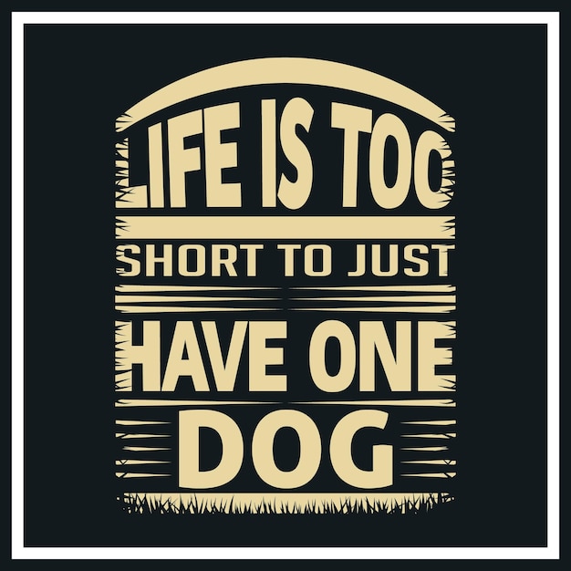 Vector premium de diseño de camiseta de perro de tipografía