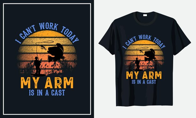 vector premium de diseño de camiseta de pesca