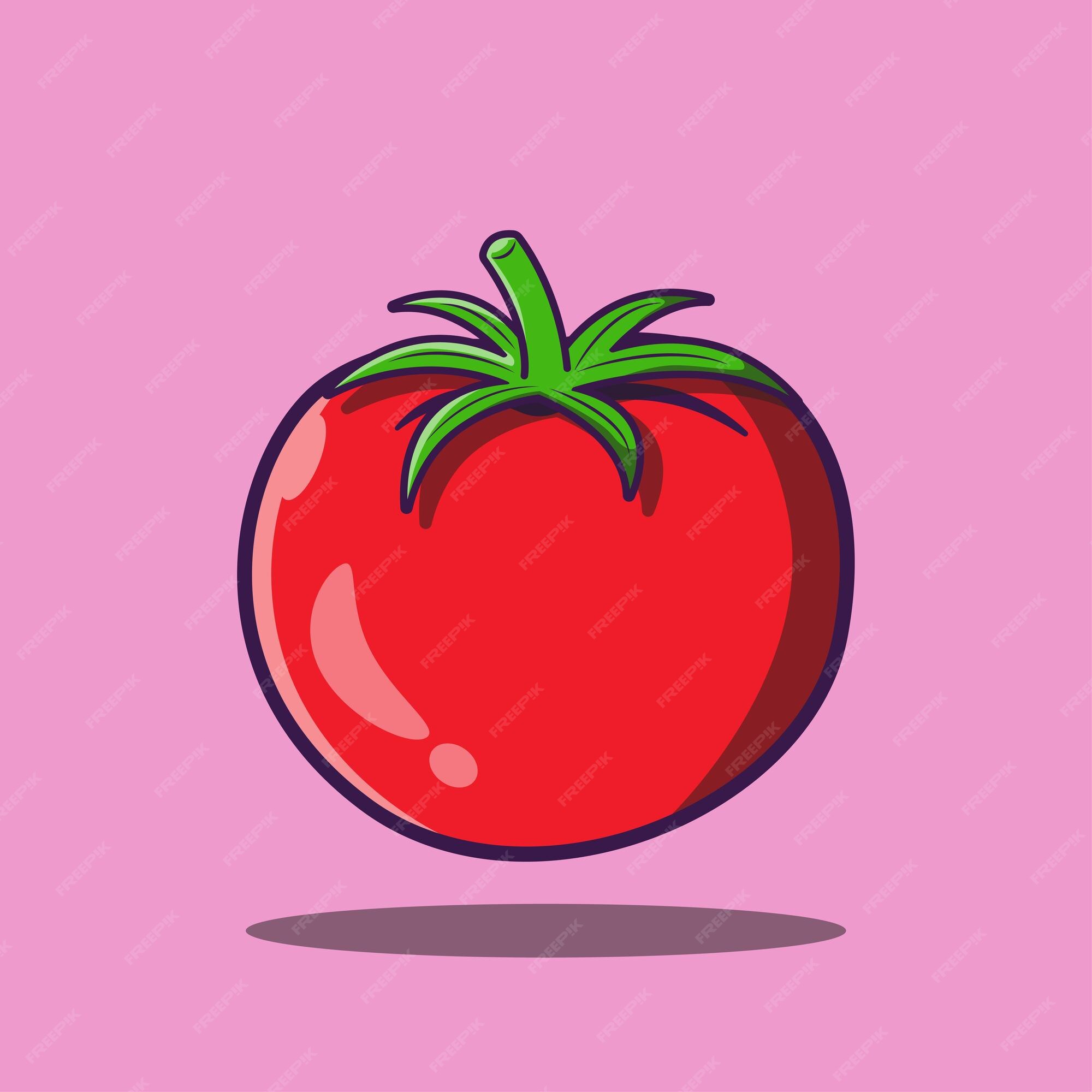 Vector premium de diseño de dibujos animados de tomate rojo | Vector Premium Vector premium de diseño de dibujos animados de tomate rojo | Vector Premium