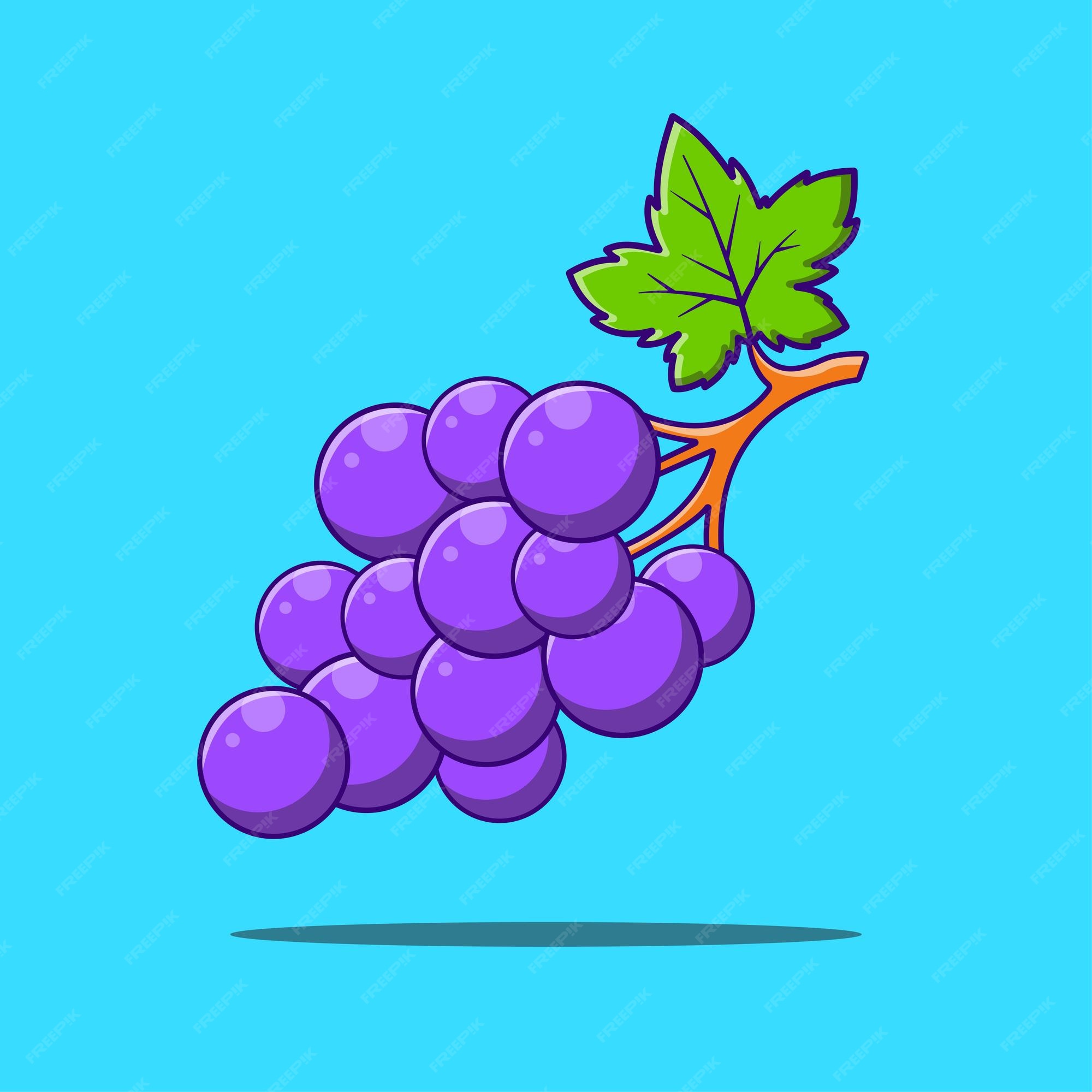 Vector premium de diseño de dibujos animados de uva aislado | Vector Premium Vector premium de diseño de dibujos animados de uva aislado | Vector Premium