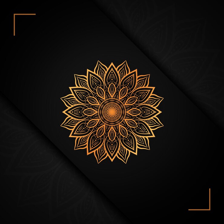 Vector premium de diseño de fondo ornamental mandala árabe