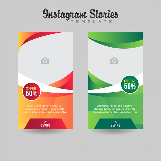 Vector premium de diseño de gradiente de plantilla de venta de historias de instagram