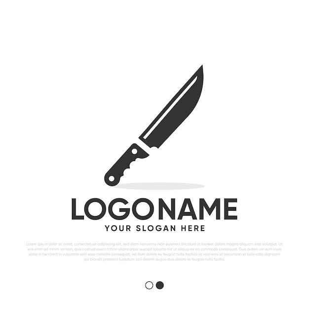 Vector premium de diseño de logotipo de cuchillo