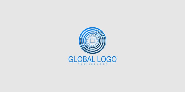 Vector premium de diseño de logotipo global creativo