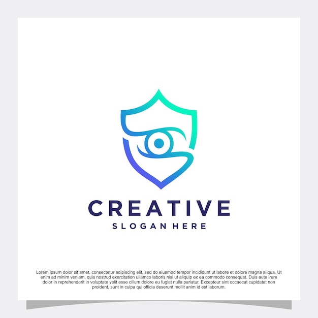 Vector premium de diseño de logotipo de icono de escudo