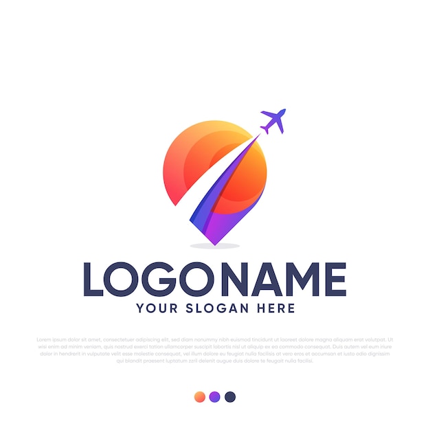 Vector premium de diseño de logotipo de viaje