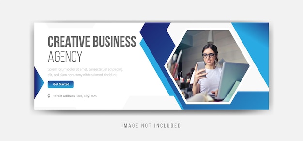 Vector premium de diseño de plantilla de portada de facebook de agencia de negocios creativos