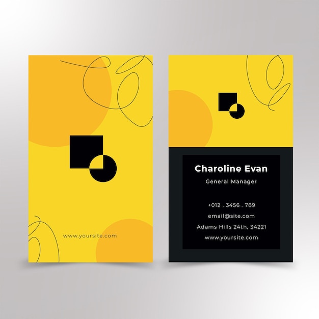 vector premium de diseño de tarjeta de visita profesional