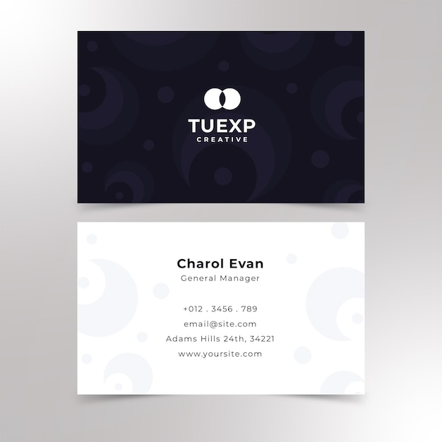 vector premium de diseño de tarjeta de visita profesional