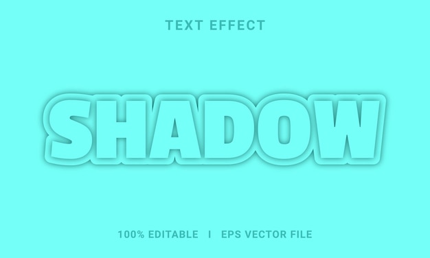 Vector premium editable con efecto de texto de sombra 3D