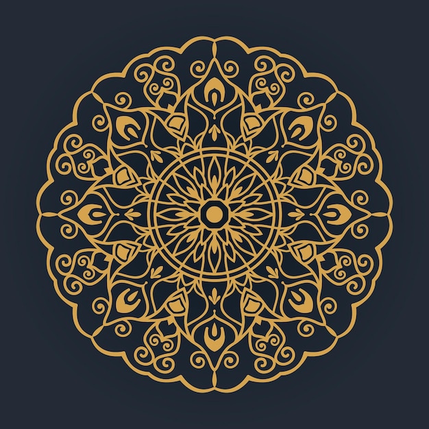 Vector premium de fondo de diseño de mandala de lujo