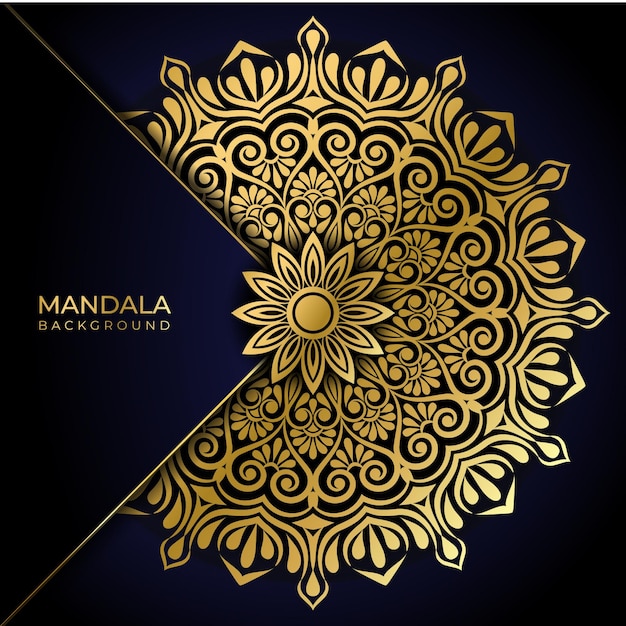 Vector premium de fondo de diseño de mandala ornamental de lujo vector premium