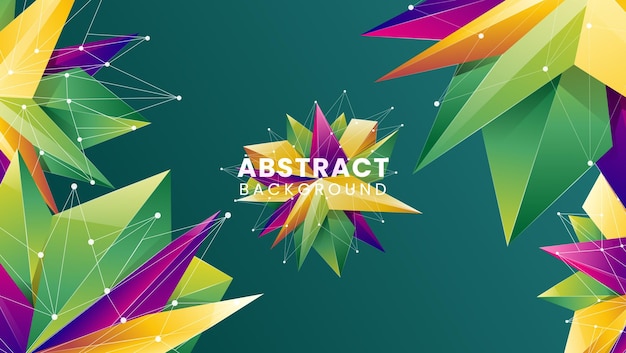 Vector premium de fondo geométrico de colores abstractos