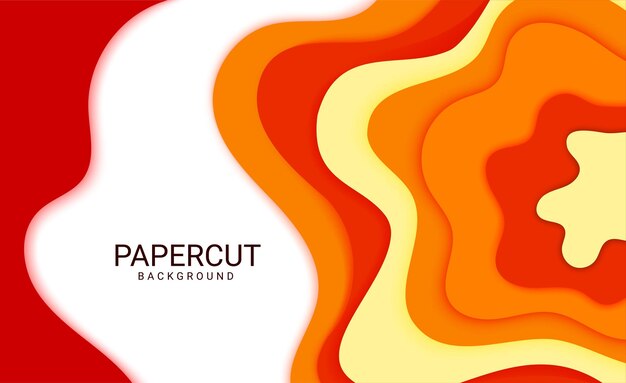 Vector premium de fondo de onda de formas de corte de papel colorido abstracto