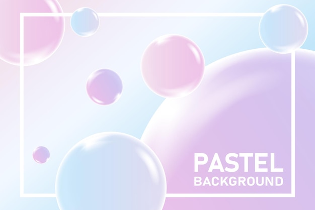 Vector premium de fondo de volante de banner holográfico de perla de color pastel