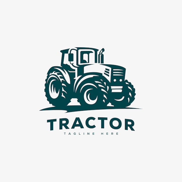 Vector vector premium de ilustración de logotipo de tractor