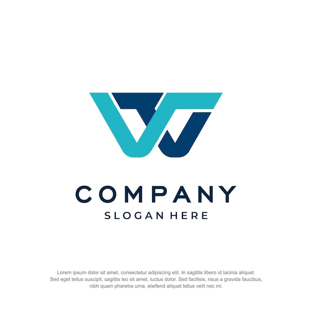 Vector premium de logotipo combinado de letra t y letra w