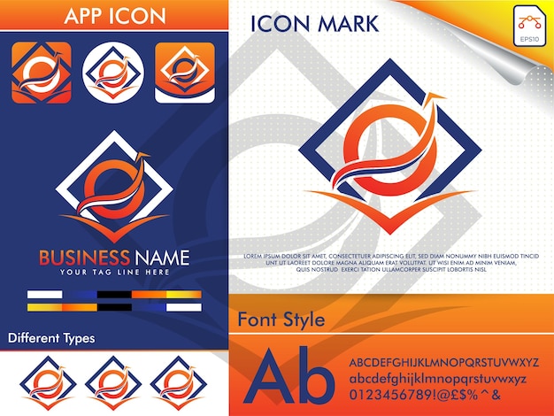 Vector premium de logotipo de finanzas de letra O