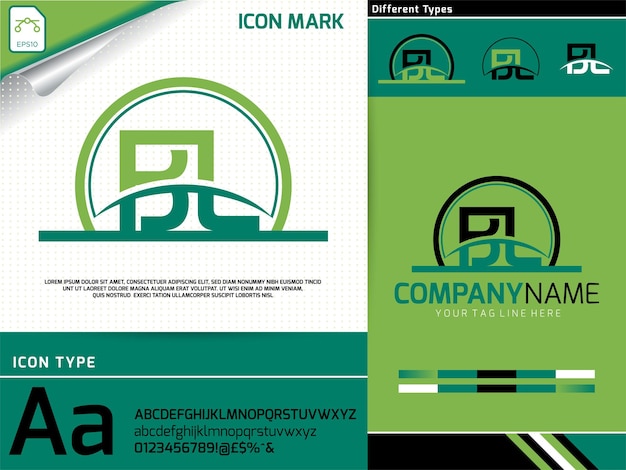 Vector premium de logotipo de letra bl