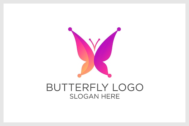 Vector premium de logotipo de mariposa