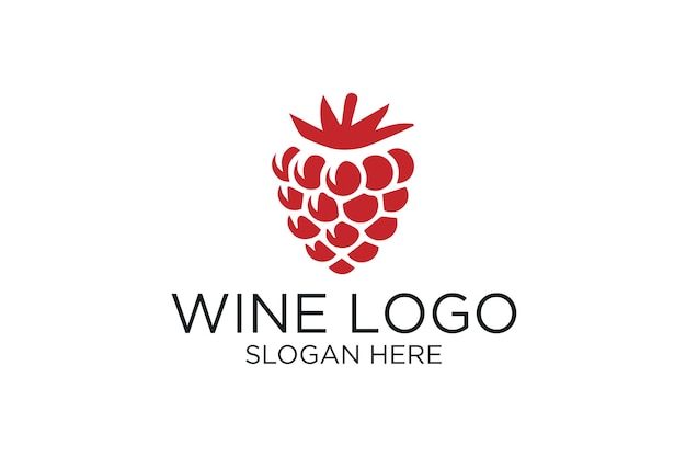 Vector vector premium de logotipo de vino