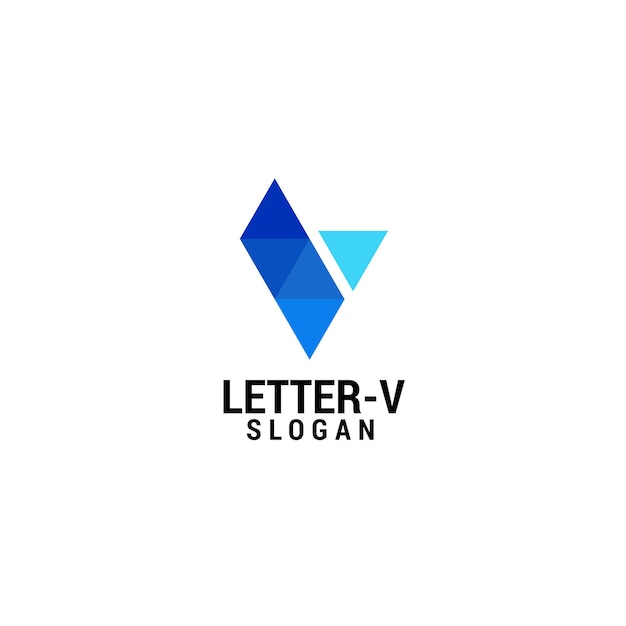 Vector vector premium de lujo de plantilla de diseño de icono de logotipo de letra v