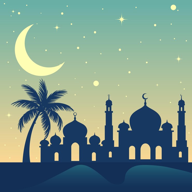 Vector Premium Mezquita ramadhan musulmán islámico de fondo plano
