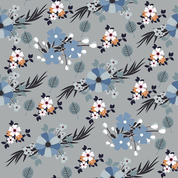 Vector premium de papel digital de patrones sin fisuras florales