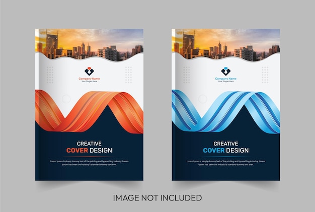 Vector premium de plantilla de diseño de portada creativa de negocio de tecnología abstracta