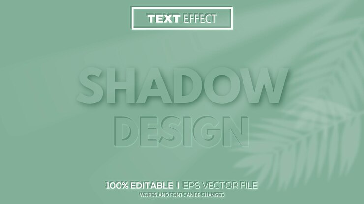 Vector vector premium de tema de sombra de efecto de texto editable 3d