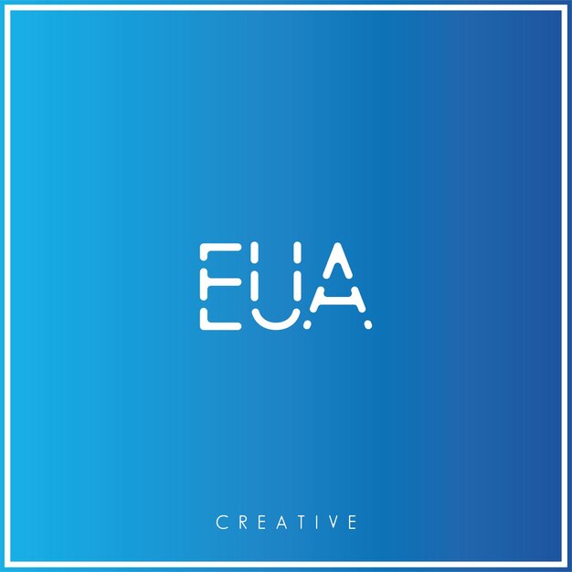 Vector premium último diseño de logotipo Creación de logotipo Ilustración vectorial Minimal Monograma de logotipo EUA